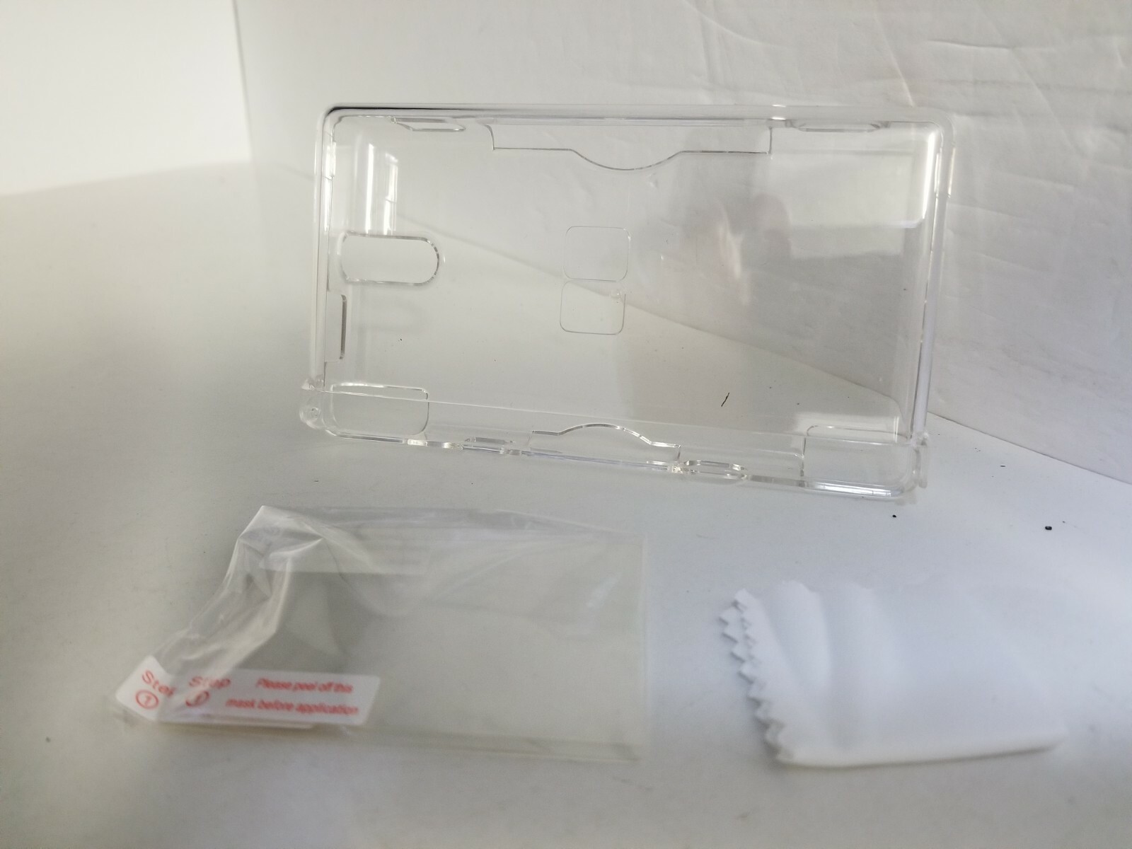 NEW Transparent Clear Full Housing Case Shell DS LITE W/Screen Protectors