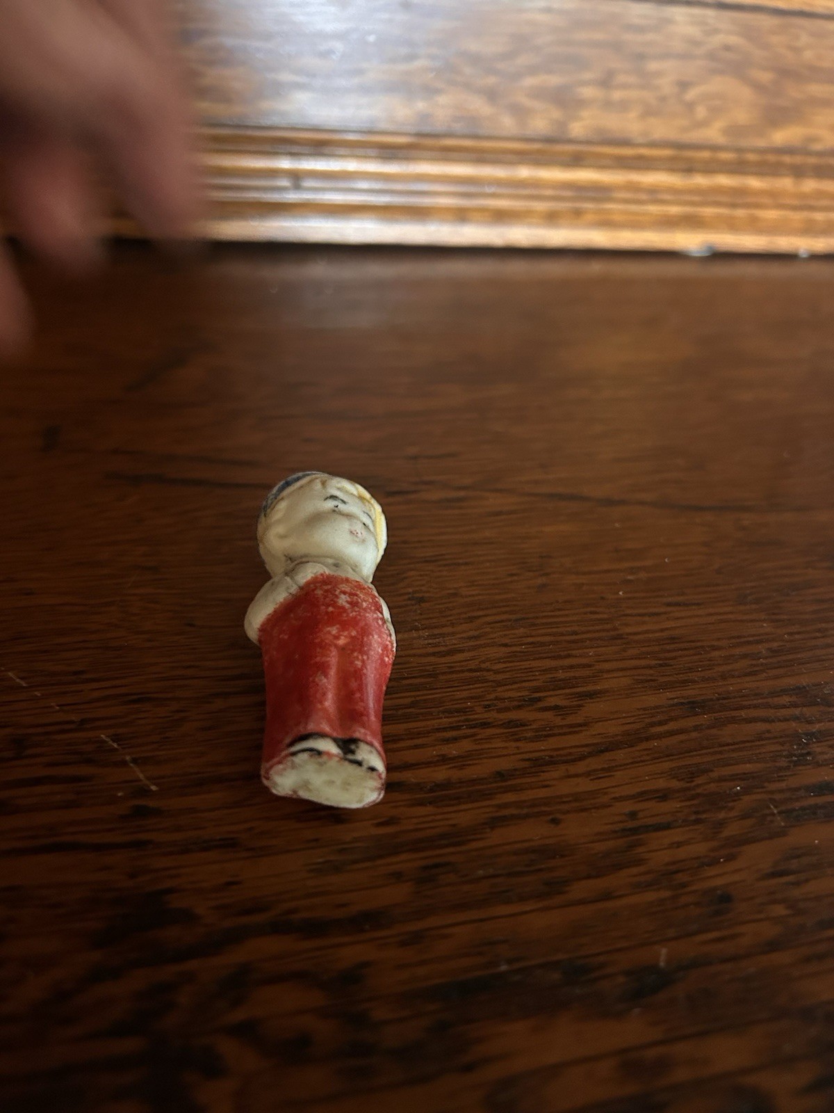 Antique Miniature 2.5" Porcelain Bisque Advertising Boy Doll