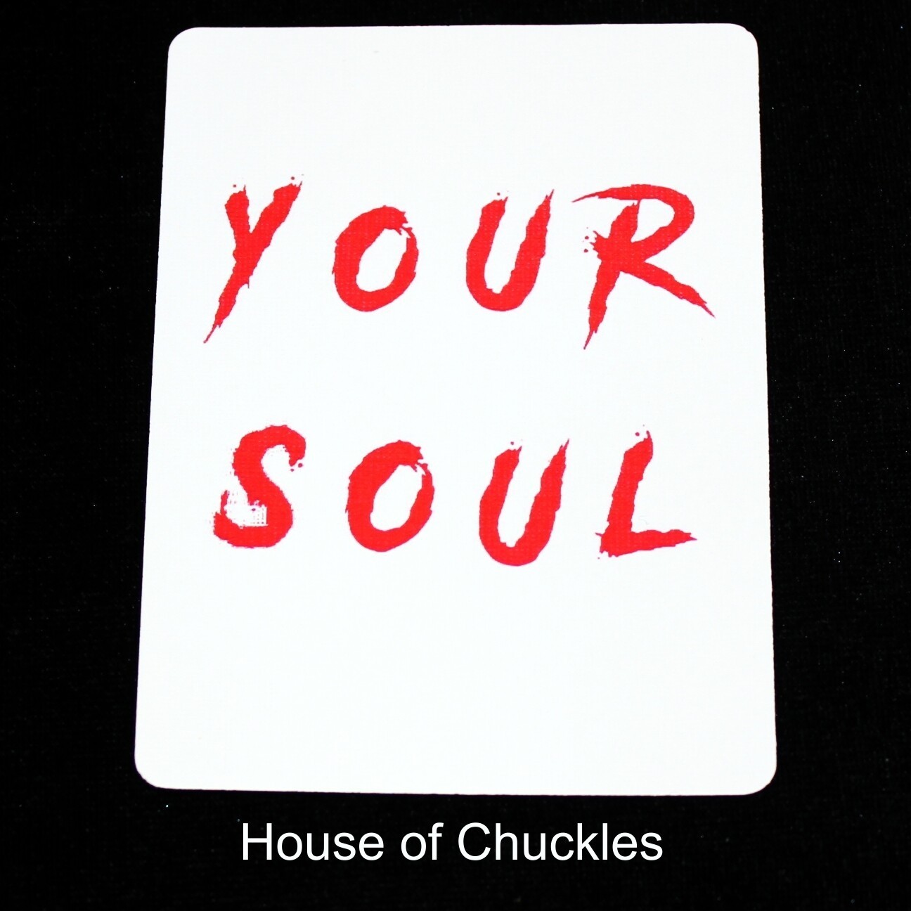 Your Soul, Bicycle Printed Gaff Card, Red
