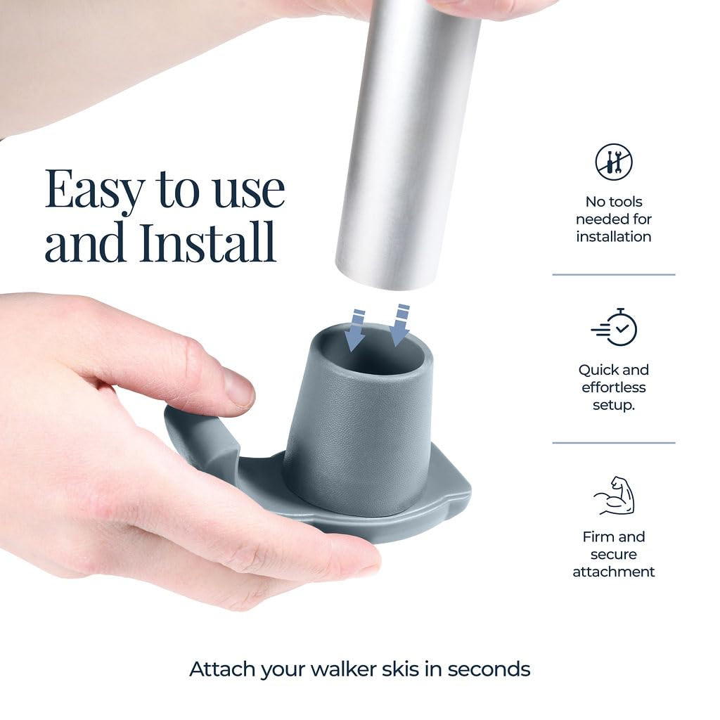 Walker Skis Glides for Folding Walkers 4 Pack Walker Accessories Walker Glides