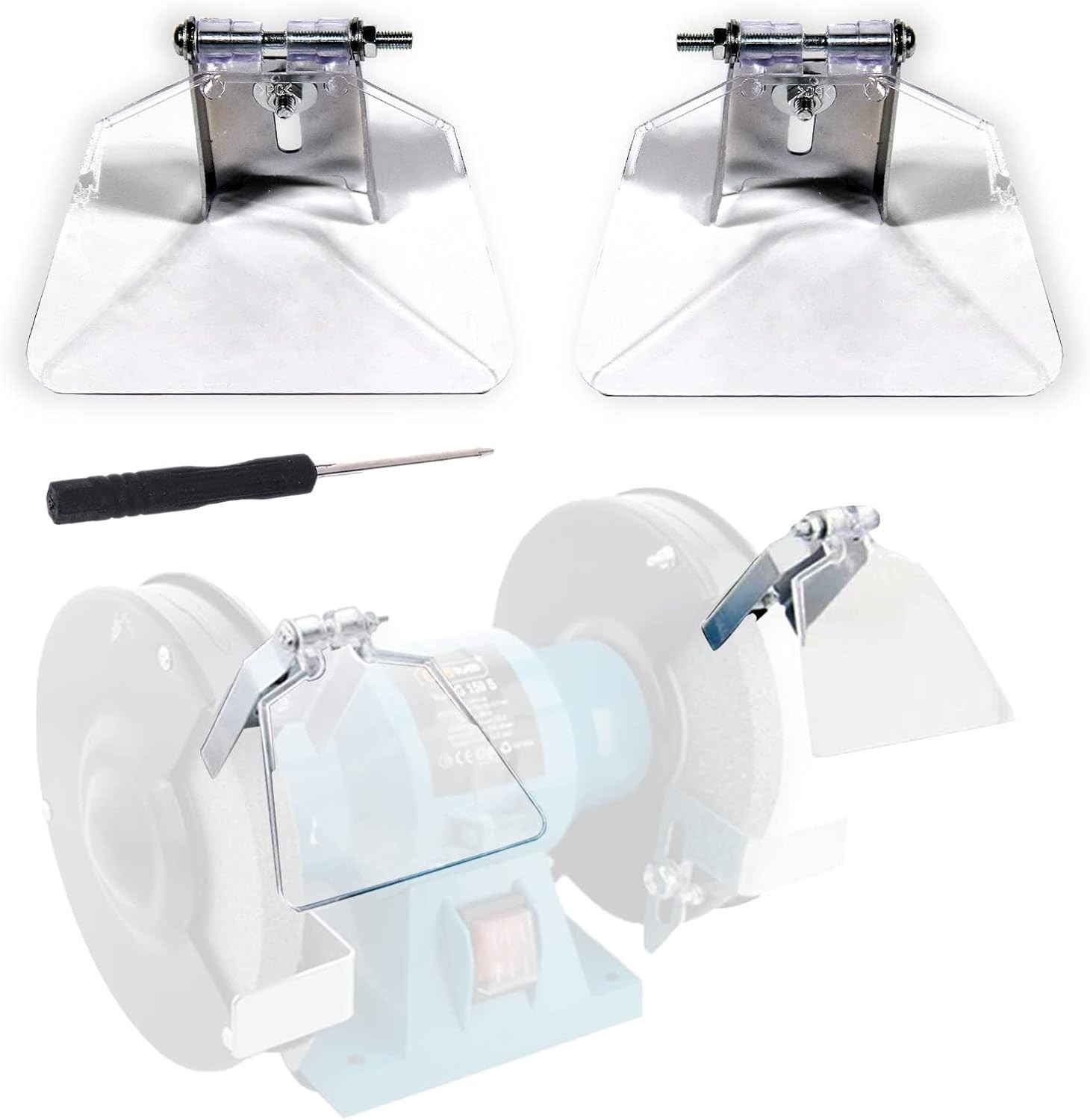 Durable Bench Grinder Eyeshield Replacement Kit - For 125/150/200/250 Grinders