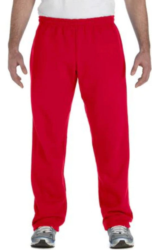 Glidan 4XL Heavy Blend Fleece Lined Elastic Waist, Pockets  Sweatpants Red