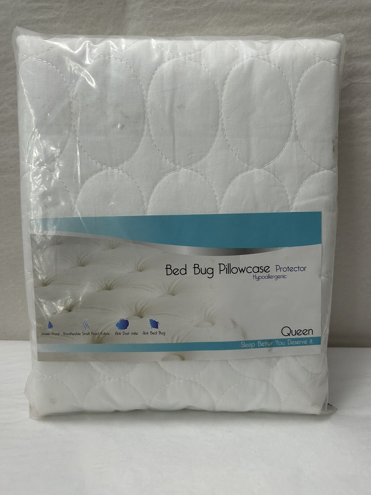 New Waterproof Pillow Cover Dust Mites Bed Bugs Cotton Hypoallergenic QUEEN (SH8