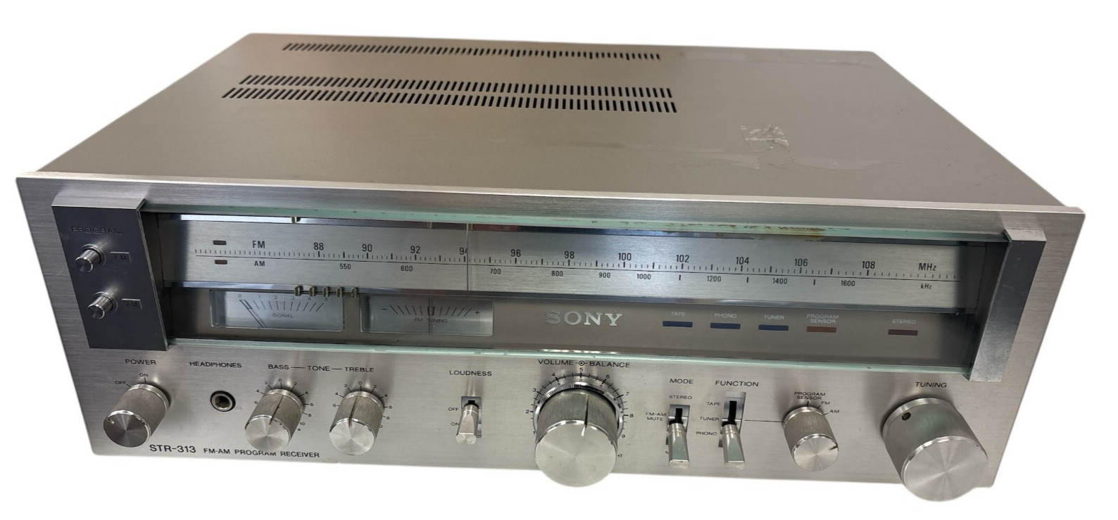 SONY STR-313 AM-FM STEREO RECEIVER WITH PROGRAM SENSOR