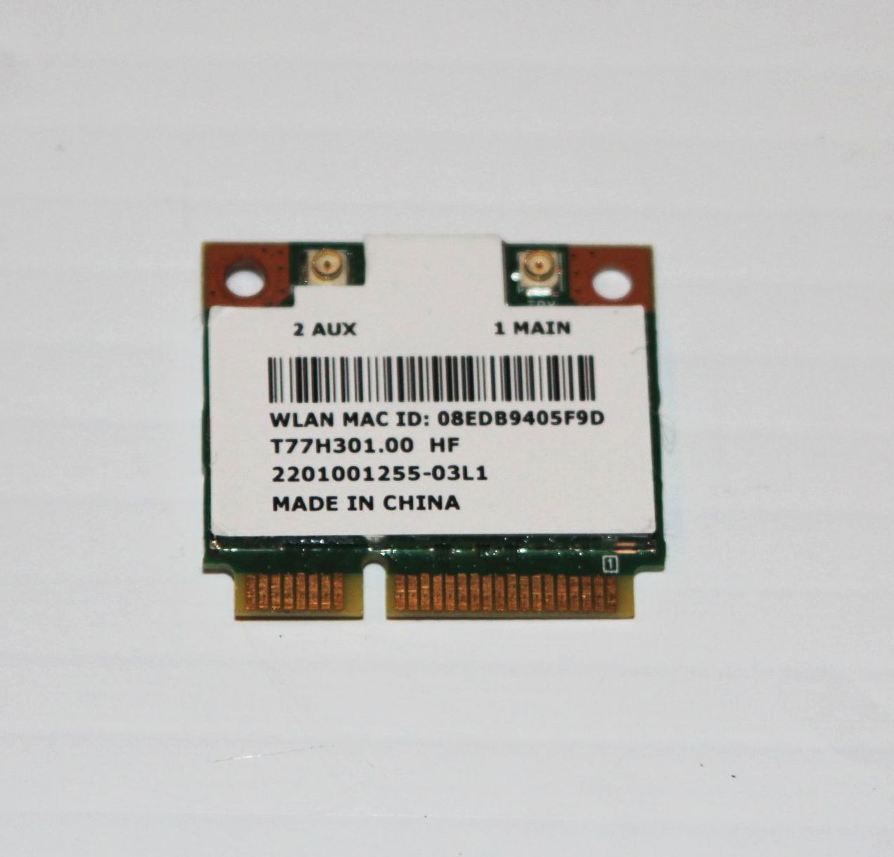 Genuine Internal Wireless Card T77H301.00 Anatel- Acer One 725 ZHG 11.6" Netbook