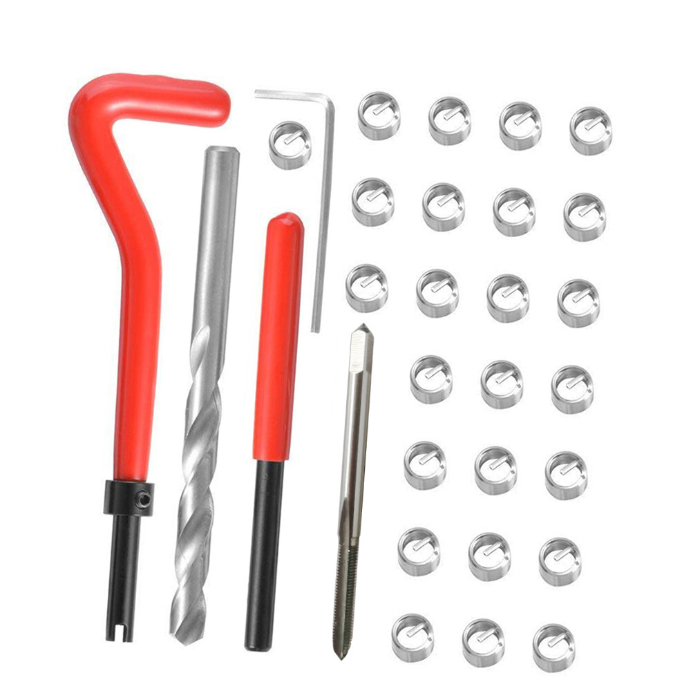 30Pcs M4*0.7 Metric Thread Repair Insert Kit Helicoil Car Pro Coil Tool X0U6
