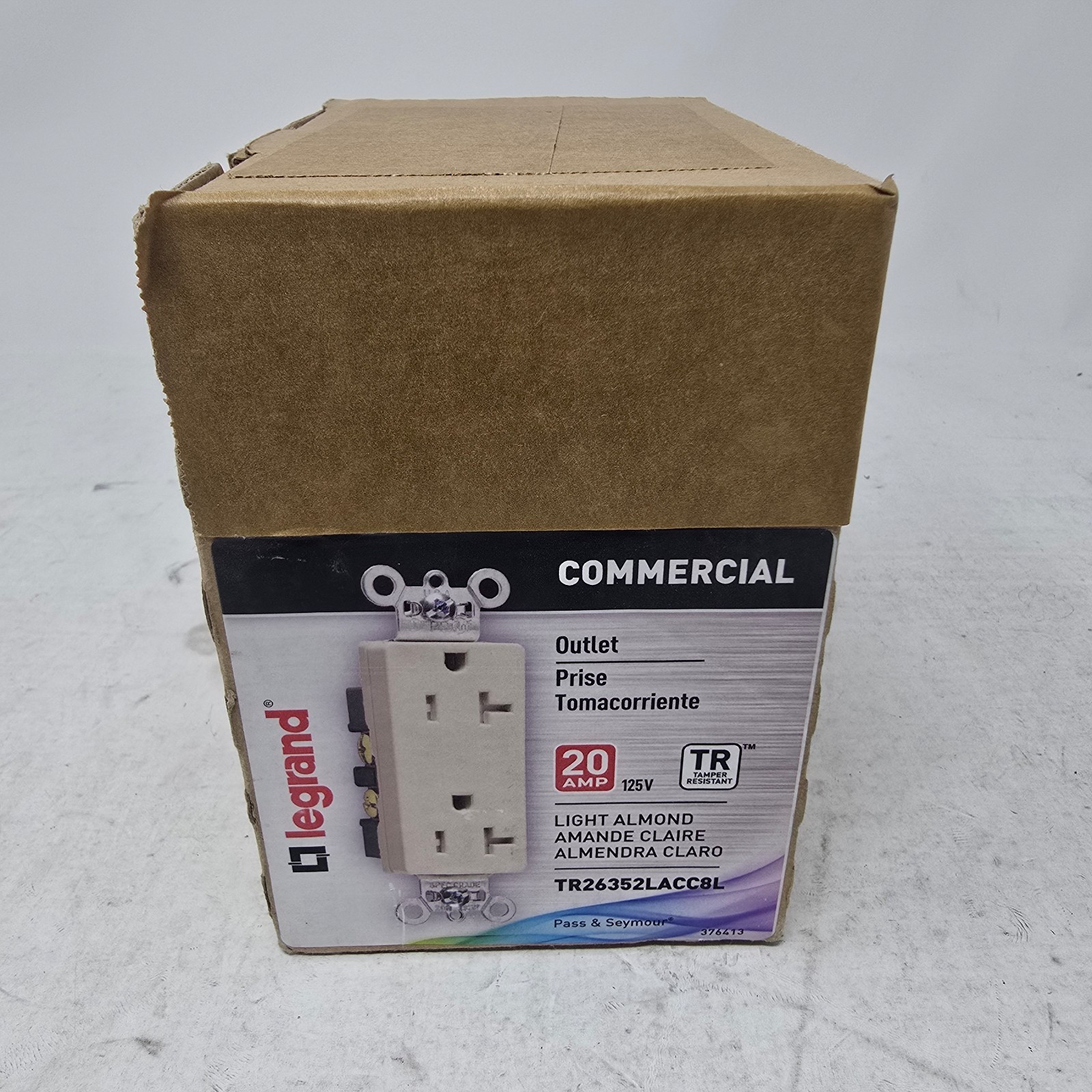 8 pc Legrand Commercial Outlet Light Almond 20a Tamper Resistant 115v DECORATOR