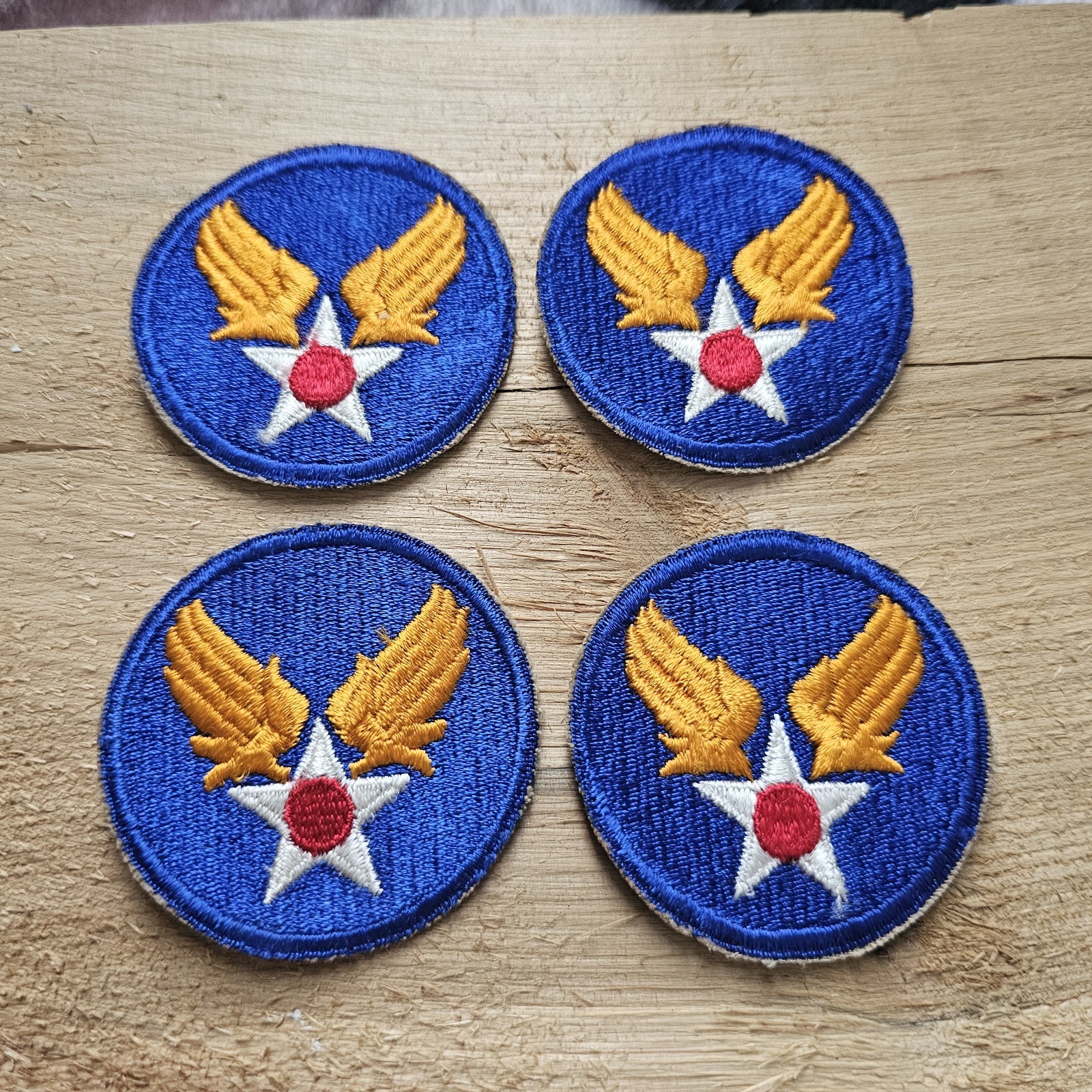 US Army Air Forces Roundel Blue Surplus Patches Set of 4 Militaria Collectible