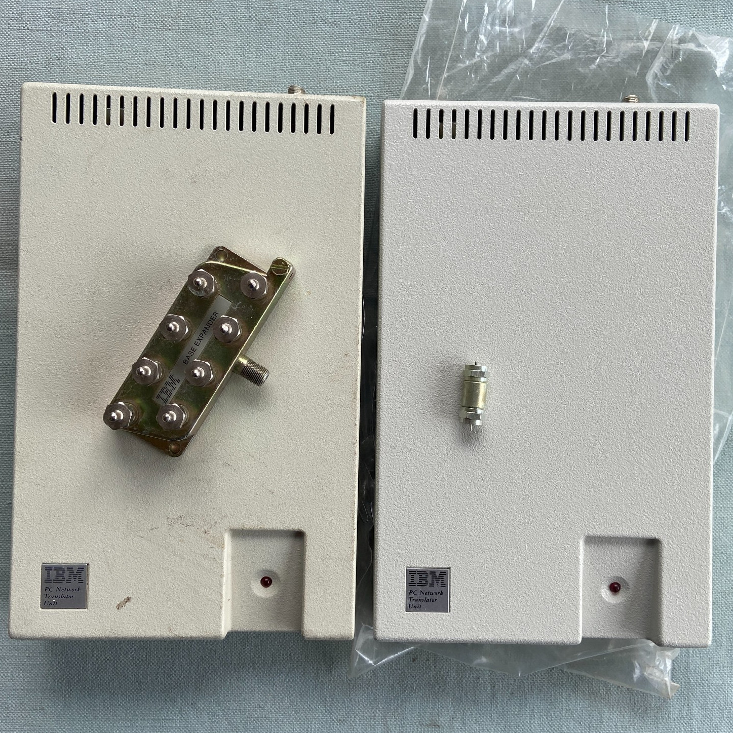 IBM PC Network Translator Unit Lot 2 Model 5178 Coax Base Expander Cable Vintage