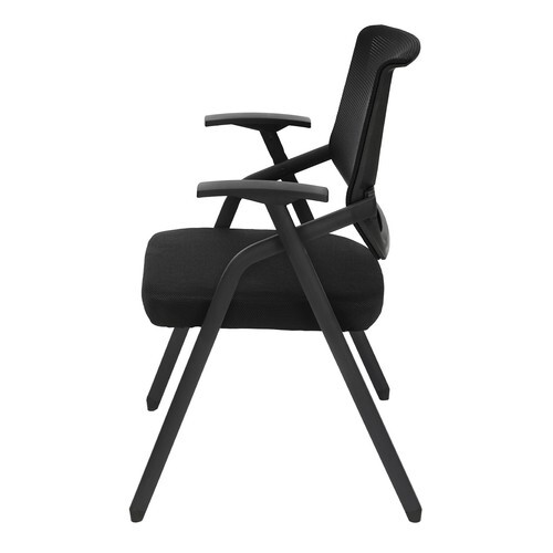 2x Mesh Net Back Support Ergonomic Meeting and Reception Chair Without Casters