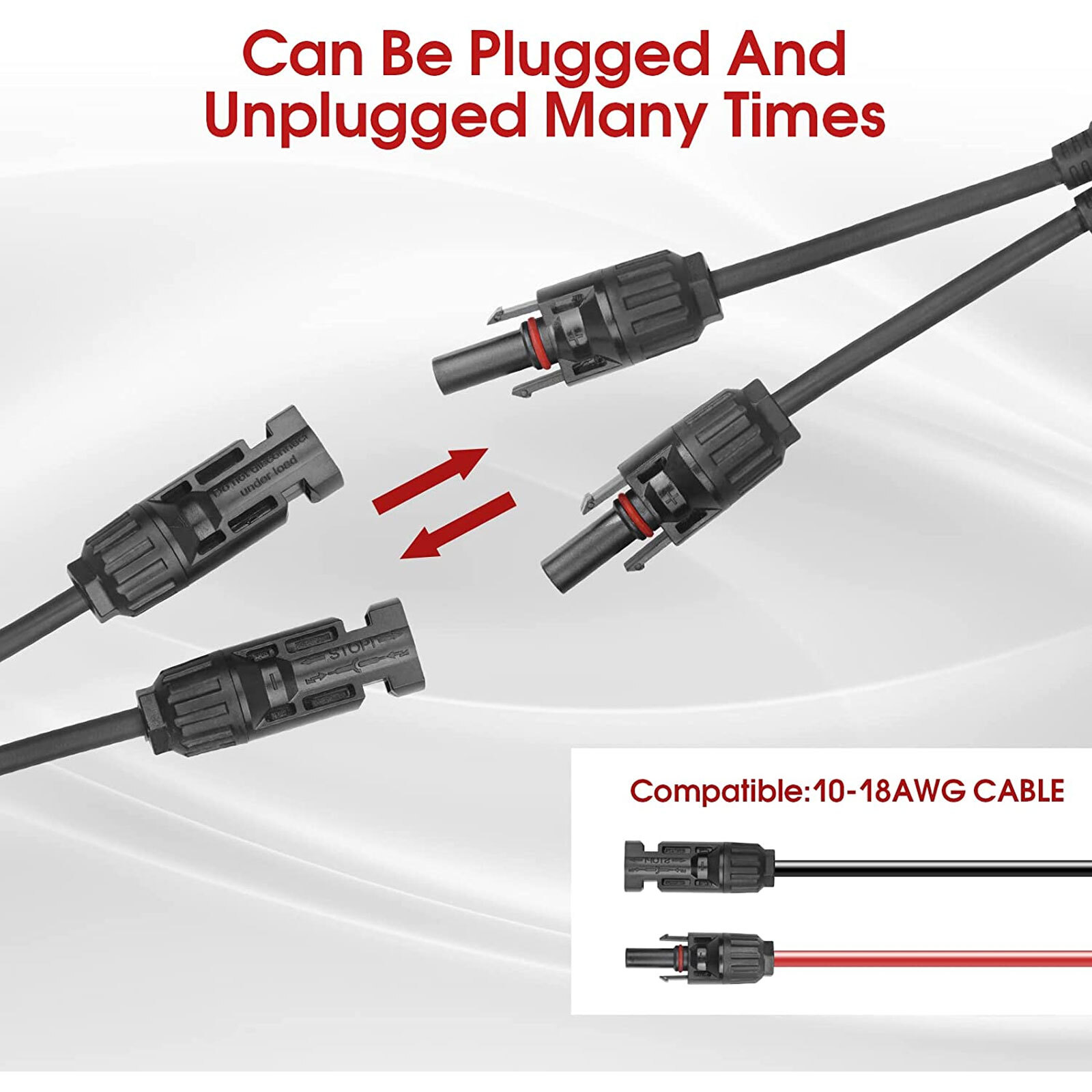 PFCTART Solar Panel Y Branch Cable Connection Waterproof Adapter Connector IP67