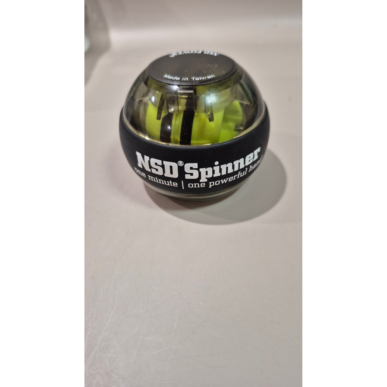 NSD Spinner Gyro Wrist Forearm Exerciser Grip Strength Trainer Black Neon Yellow