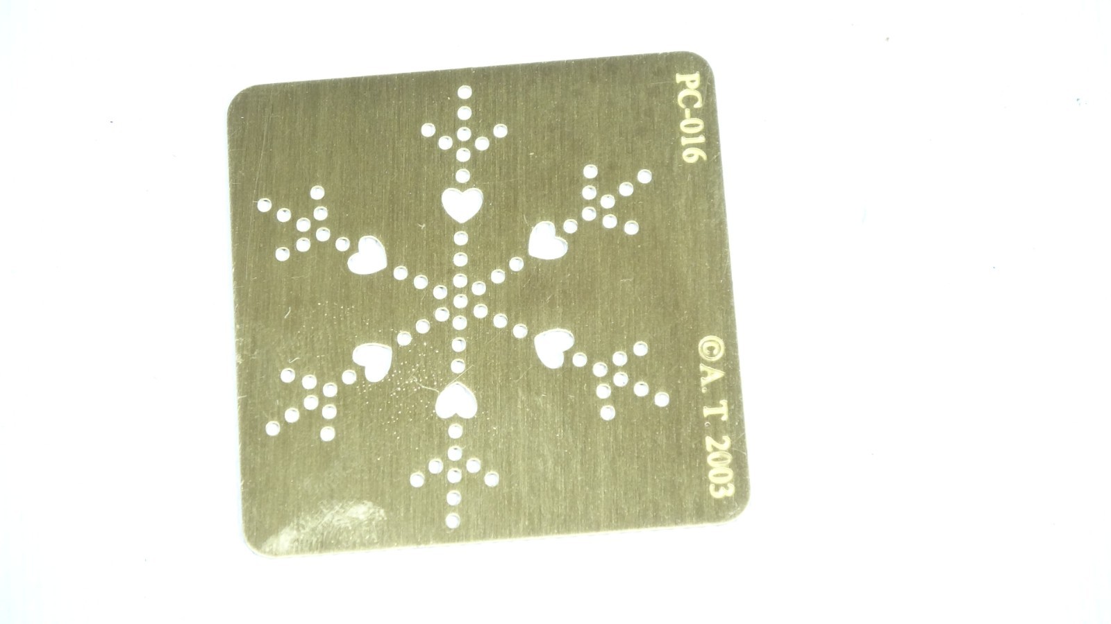 Snow Flake A.T. Brown 2003 PC-016 - Embossing & Stenciling