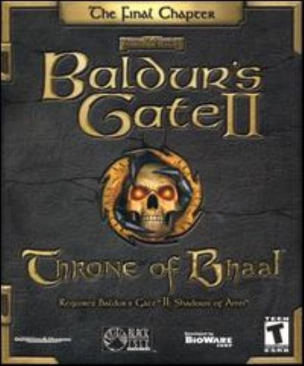 Baldurs Gate II 2 Throne of Bhaal PC CD combat region role-playing game add-on!