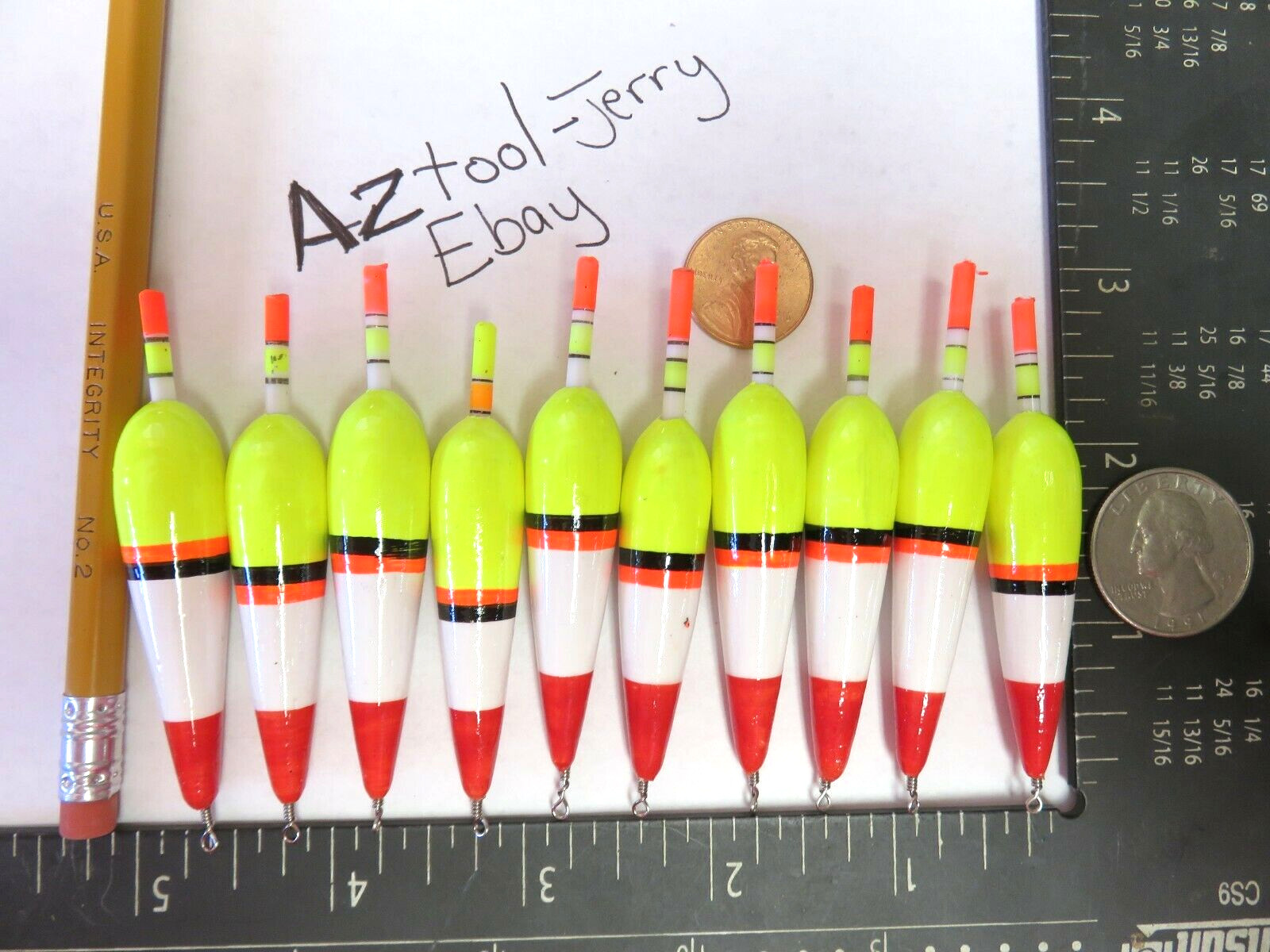 10 NEW WOOD SLIP FLOATS / BOBBERS PANFISH  ICE FISHING NO FREEZE UP ON LINE B68
