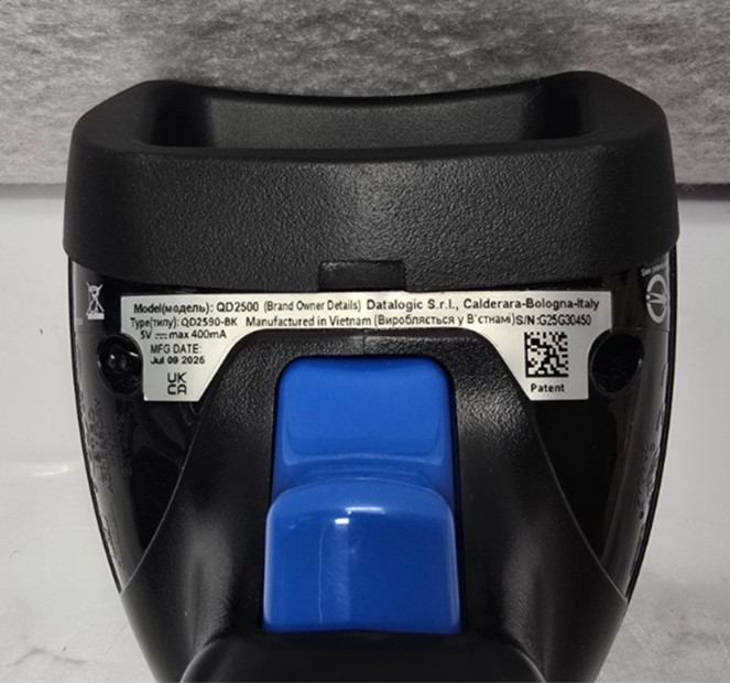 Datalogic QuickScan QD2500 Corded Barcode Scanner w/USB Cable & Stand