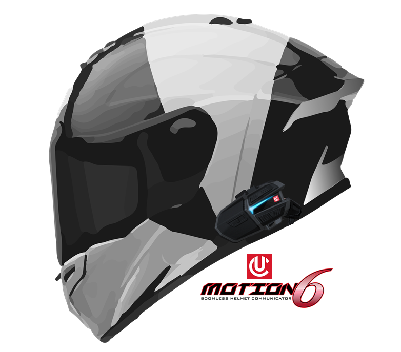 UCLEAR Motion 6 Helmet Audio Bluetooth Intercom Speaker Single Kit
