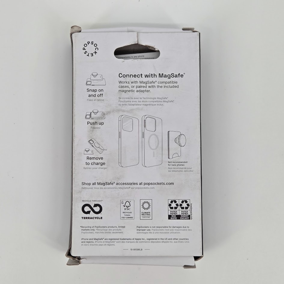 Popsockets Popwallet+ for Magsafe Round with Adapter Ring Blanc Fresh