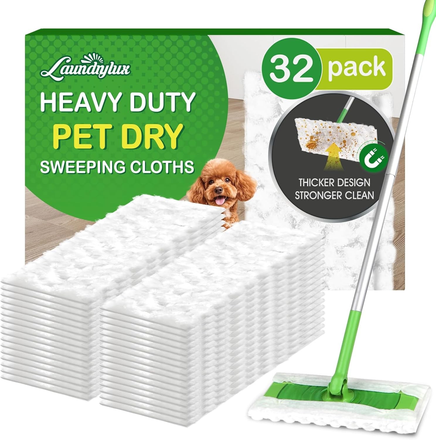Heavy Duty Dry Sweeping Cloths Refills patible with Swiffer