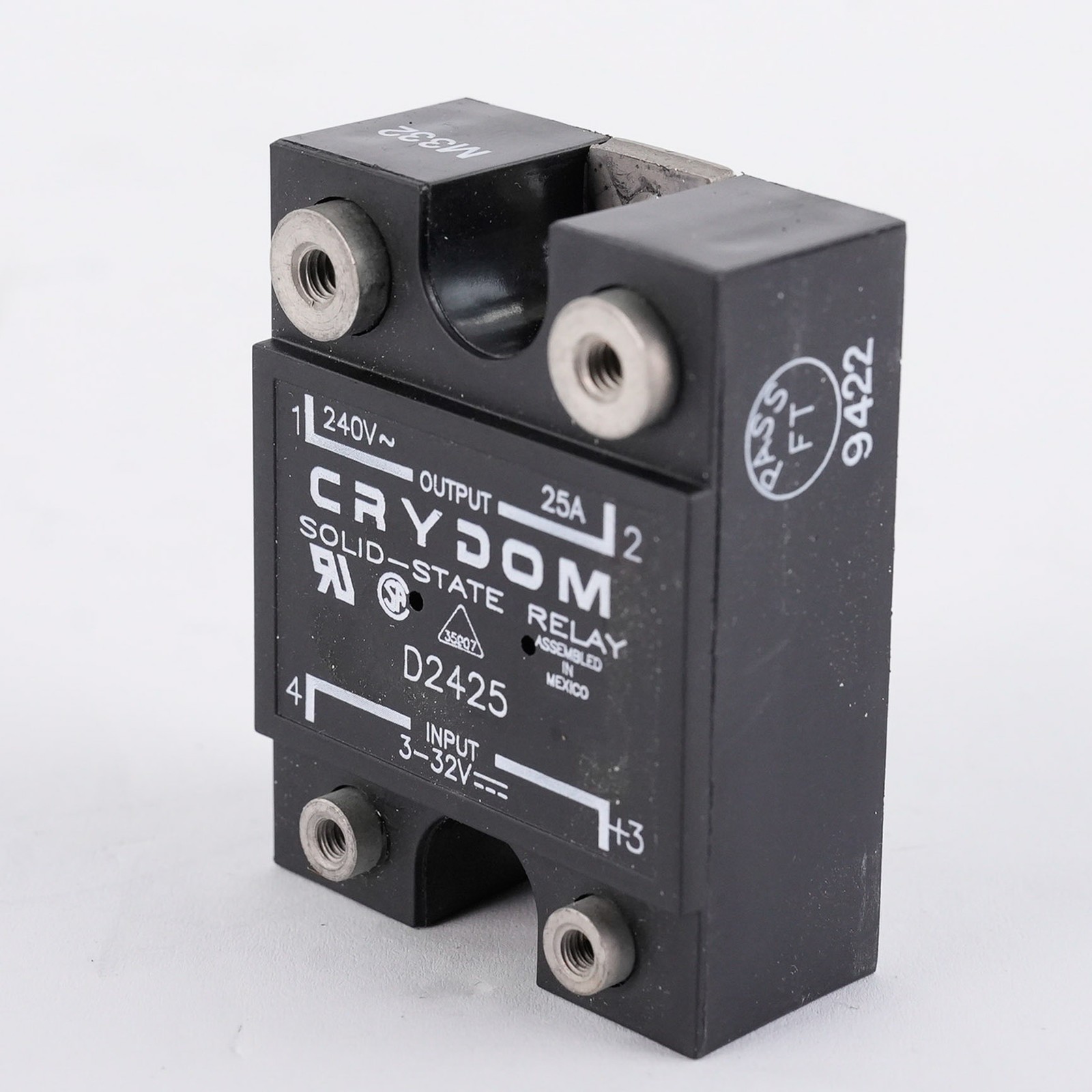 Crydom D2425 Solid State Relay SSR 240V 25A 3-32V Input - Open Box