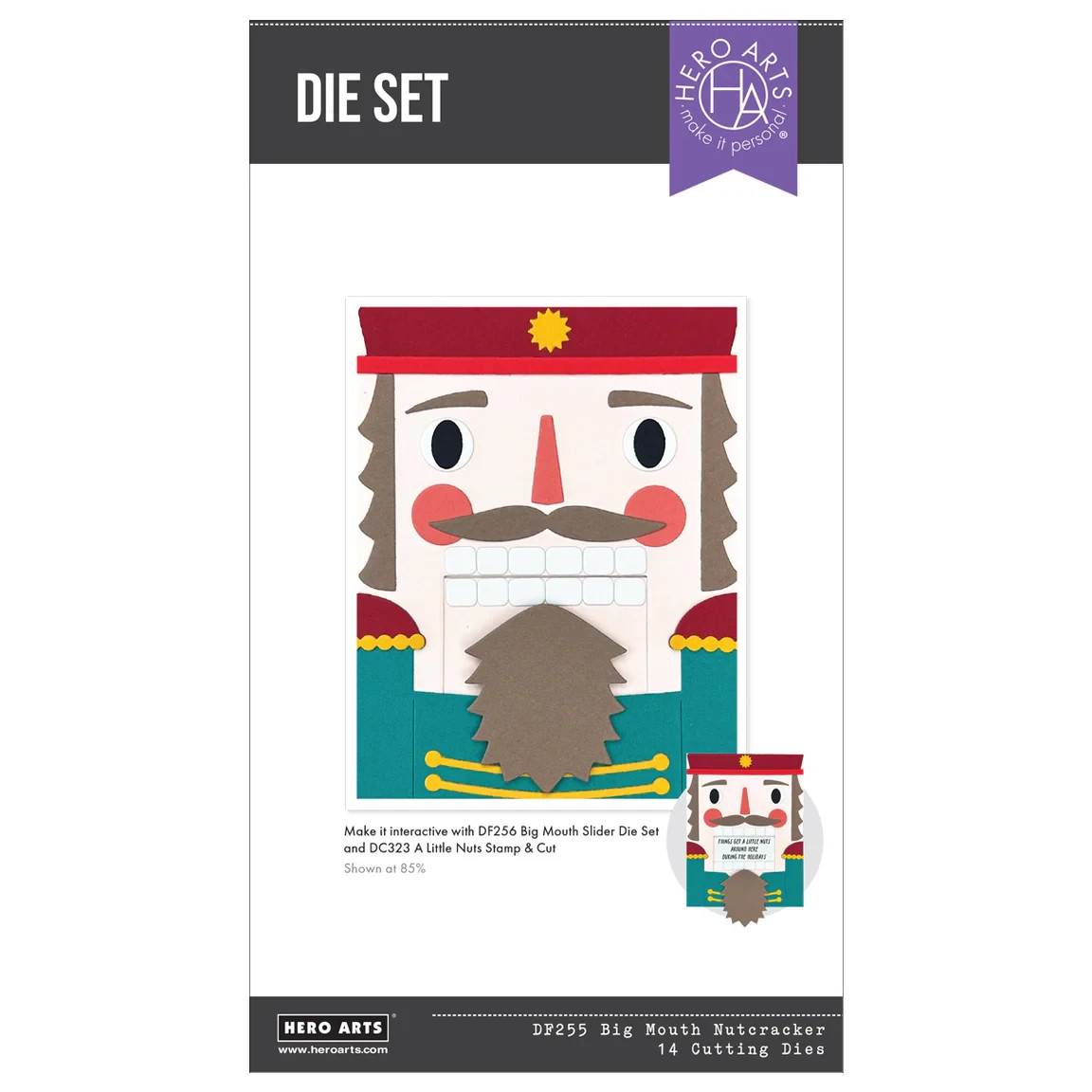 Hero Arts "BIG MOUTH NUTCRACKER" Etched Cutting Dies 2025