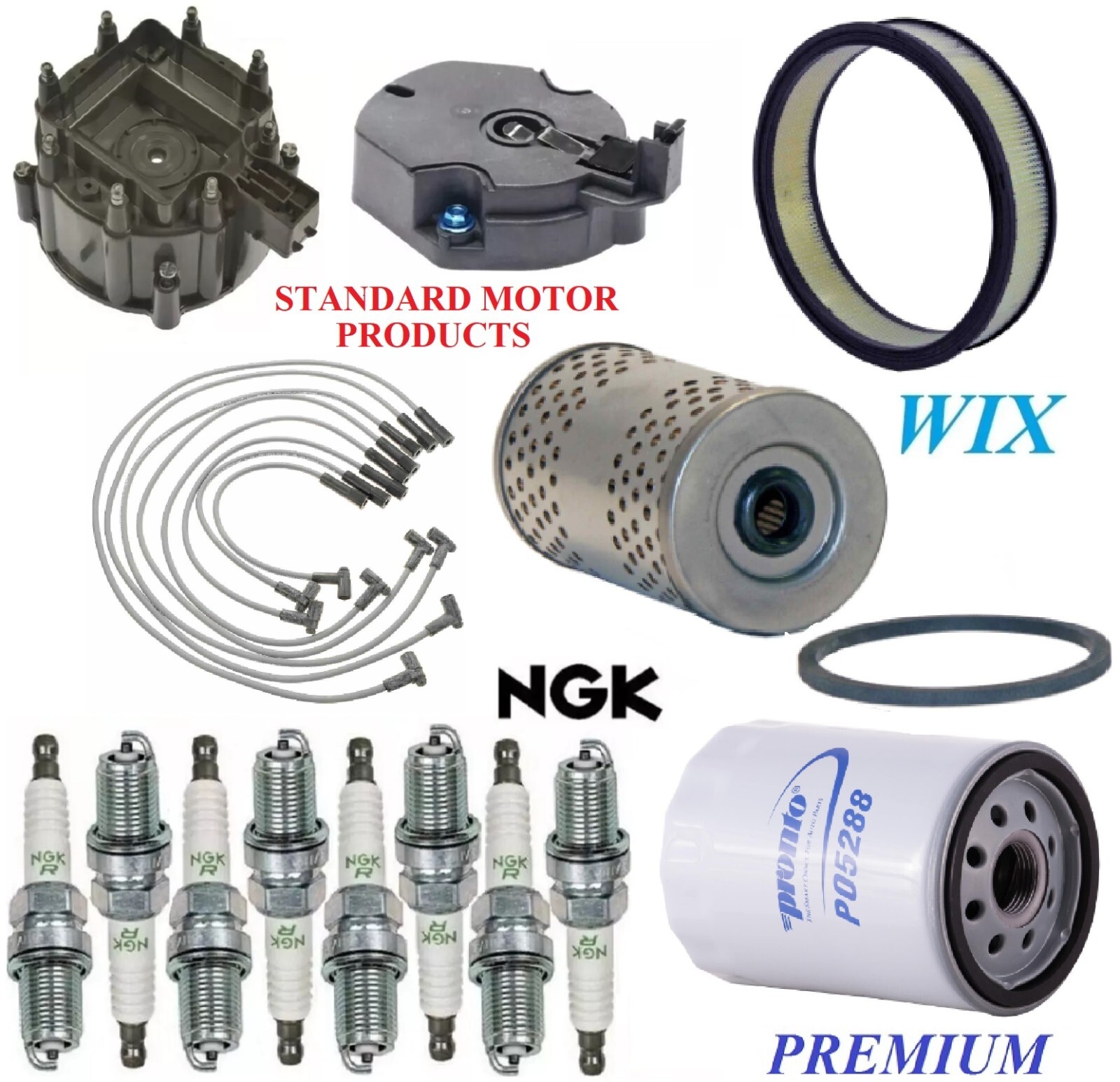 Tune Up Kit Filters Cap Wire Spark Plugs For CADILLAC DEVILLE V8 7.0L, MFI 77-79