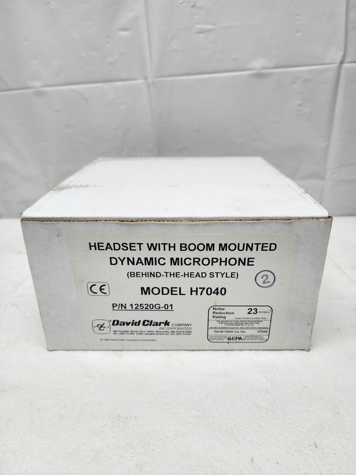 David Clark Behind the Head Style Headset w/Boom Mounted Dynamic Mic H7040