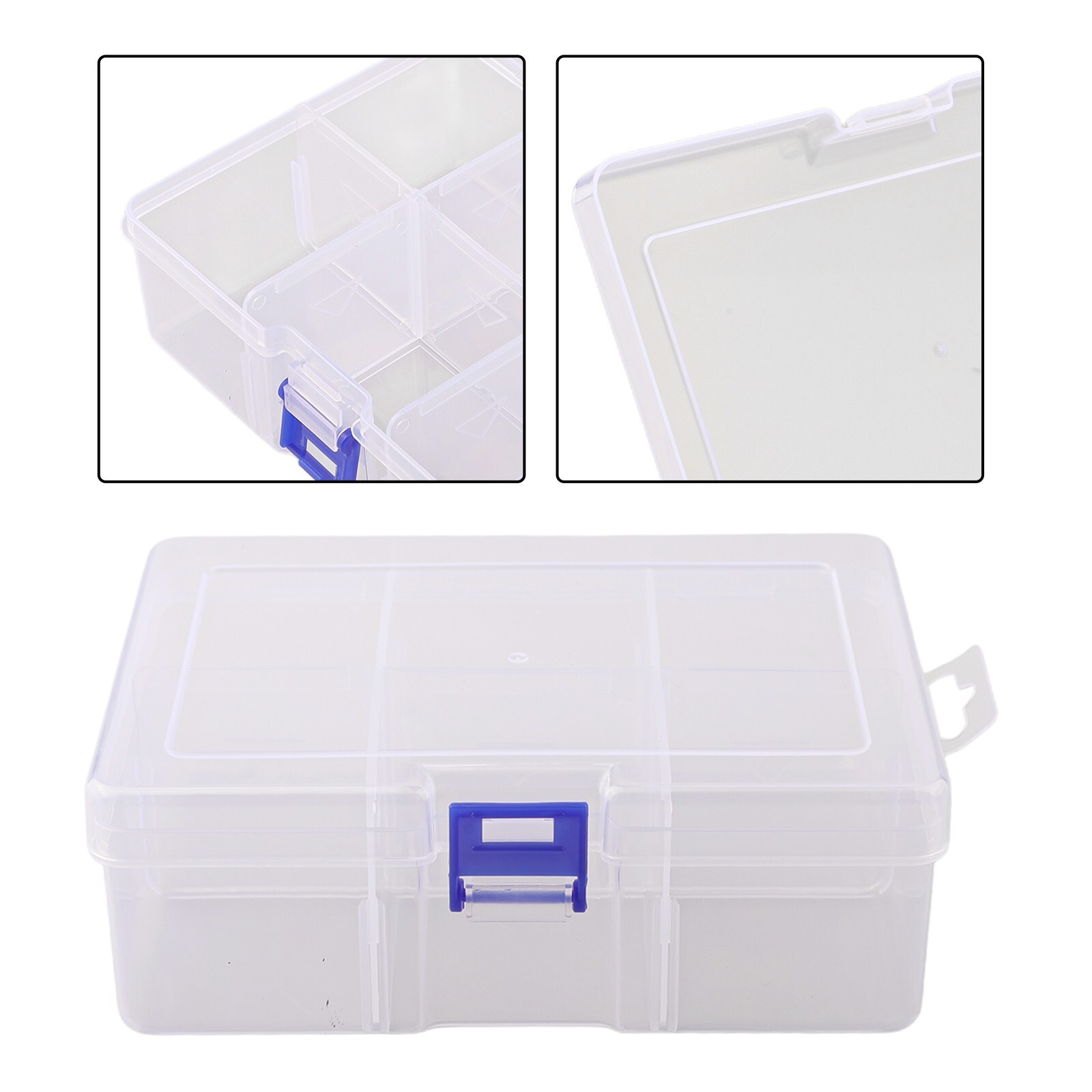 Compact Screw Holder Case with Adjustable 6 Compartments for Plastic Box