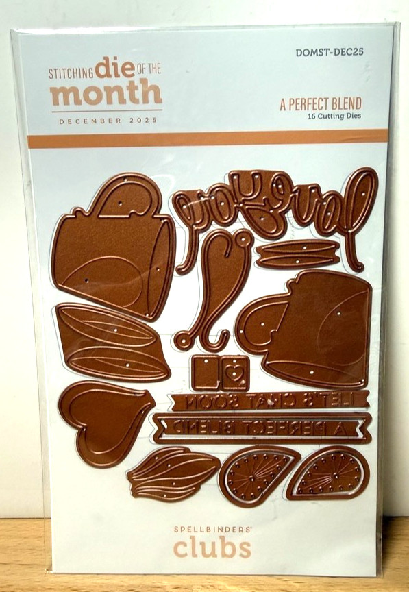 Spellbinders Clubs Stitching Cutting Dies A PERFECT BLEND Set 16 NIP DOMST-DEC25