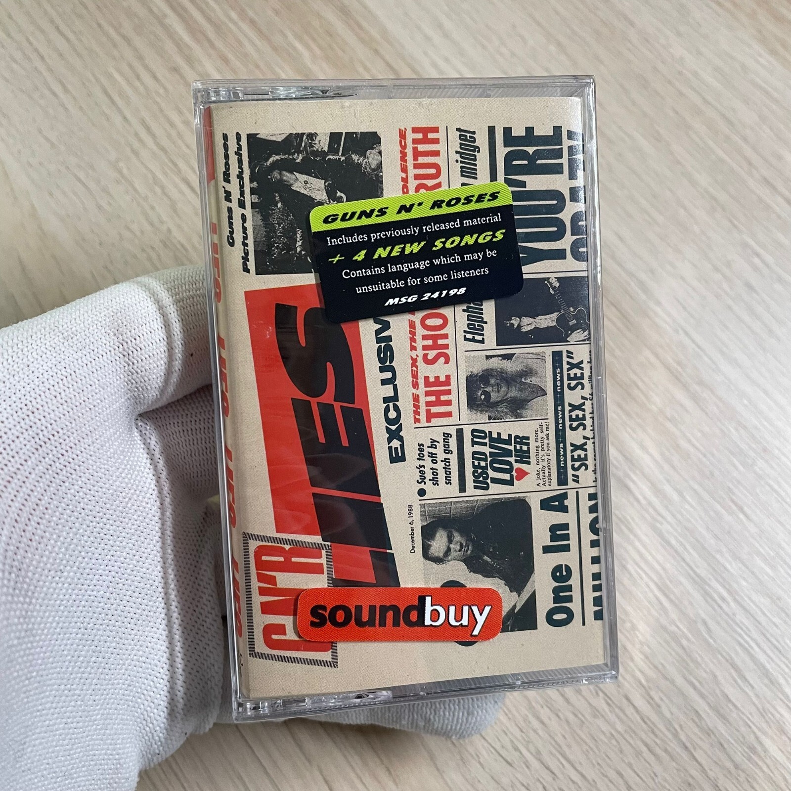 Guns N' Roses - G N' R Lies - 1988 Cassette SEALED w/ Hype Sticker Canada !