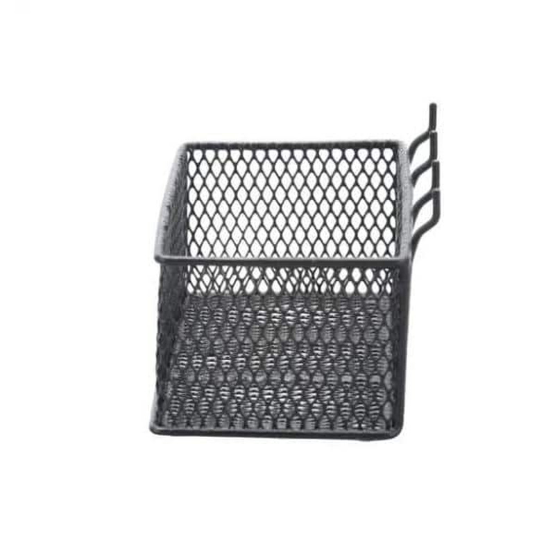 Steel Mesh Pegboard Basket in Black (2-Pack)