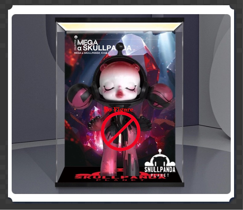 Display Box Light Case Fit MEGA SKULL-PANDA 400%  Red Crystal Action FigureToy