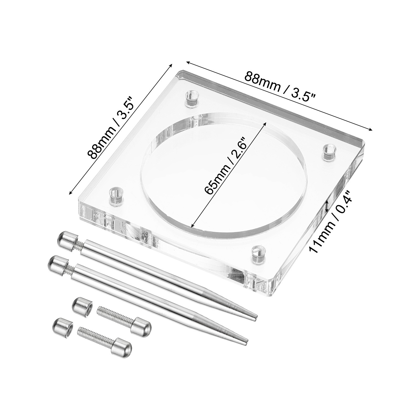 2.5" Acrylic Coin Display Frame 3D Floating Display Case Holder Single Slot