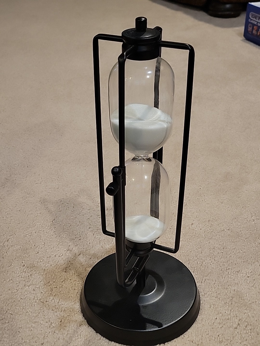 Wayfarer Black Decorative Sand Timer 14"