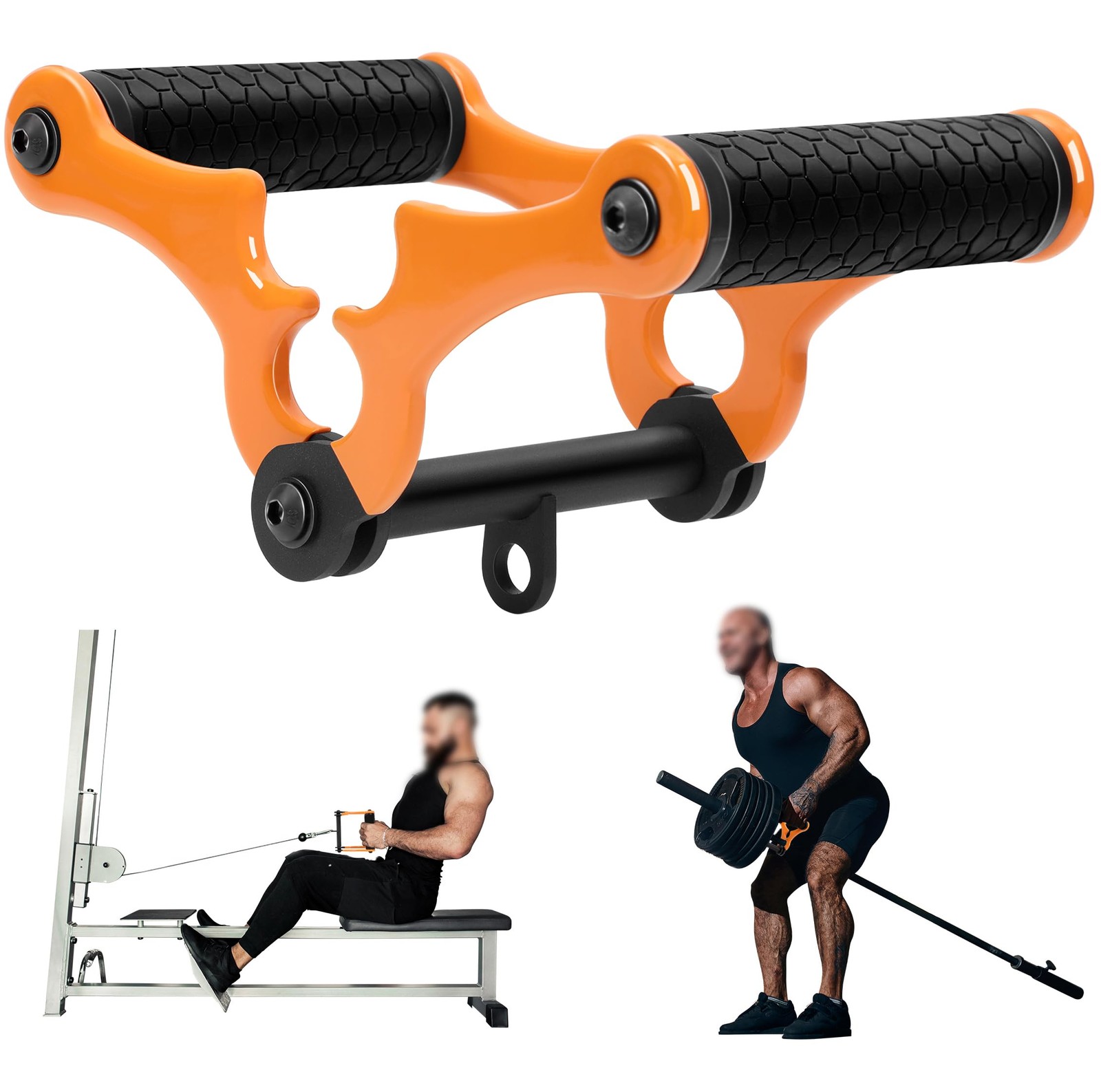 V Bar Landmine Attachment T Bar Handle for Barbell Bars，Foldable V Bar Row Ha...