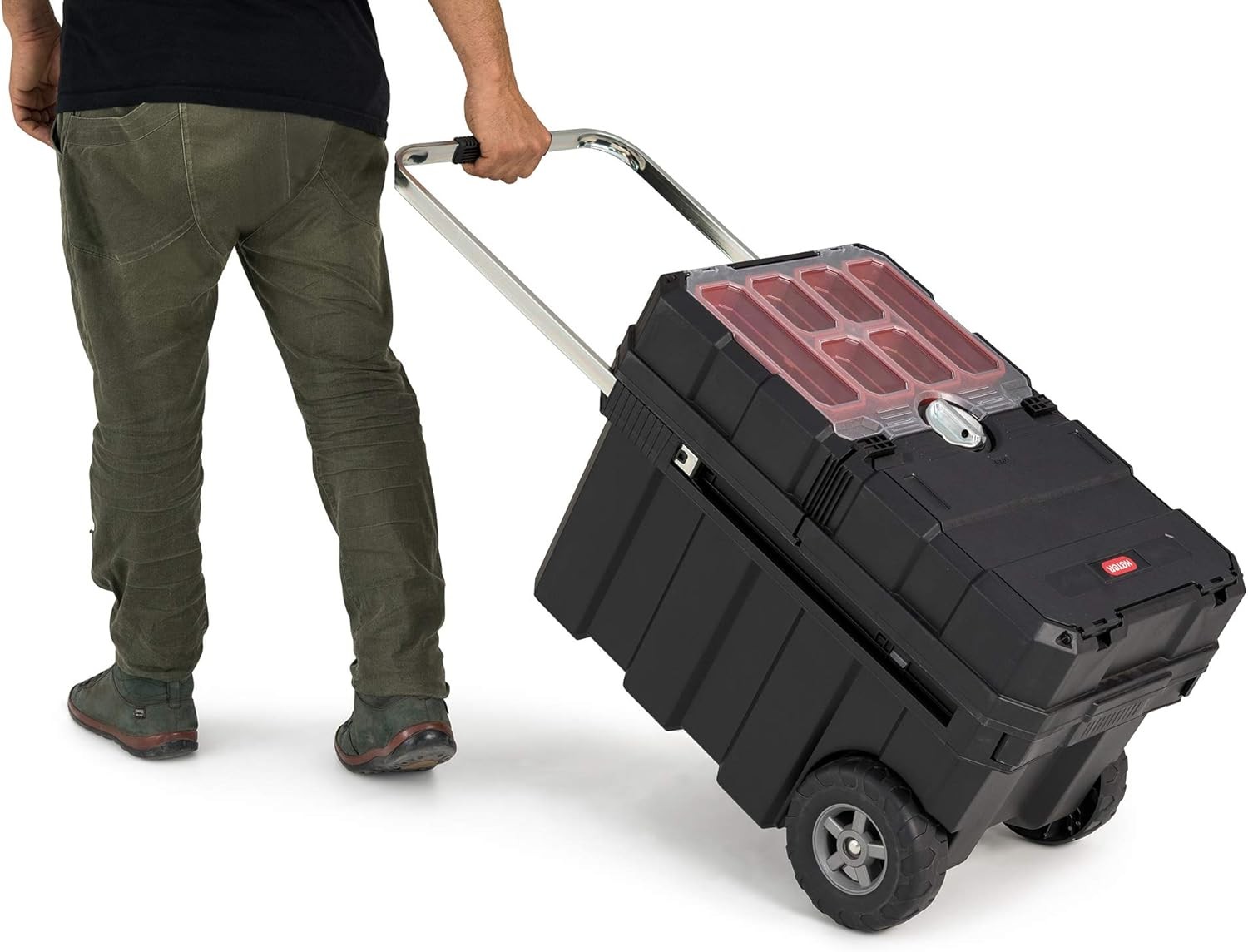 Masterloader Resin Rolling Tool Box with Locking System and Removable Bins