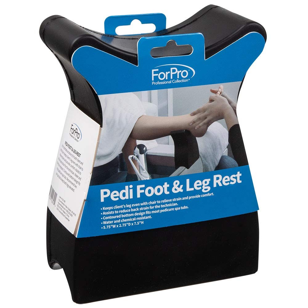 Pedi Foot & Leg Rest, Portable Foot and Leg Rest, 5.75 W x 2.75 D x 7.5 H, Black