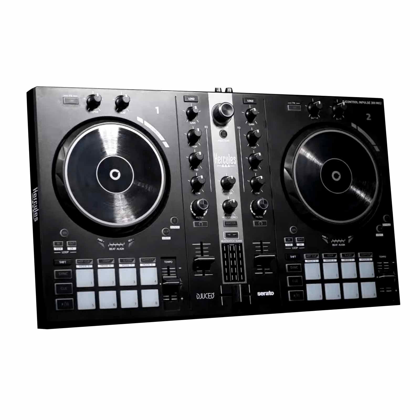 Hercules DJControl Inpulse 300 MK2 DJ Controller w 15" Speakers Package