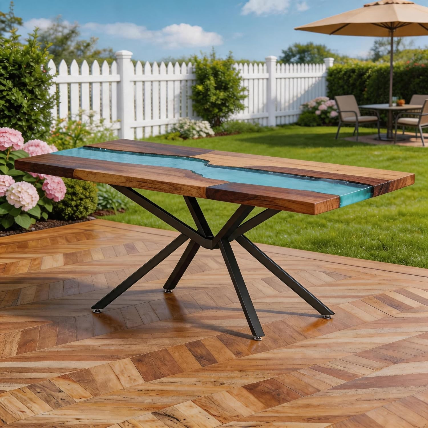 28" Heavy Metal Dining Table Base with Adjustable Footrest for DIY Projects