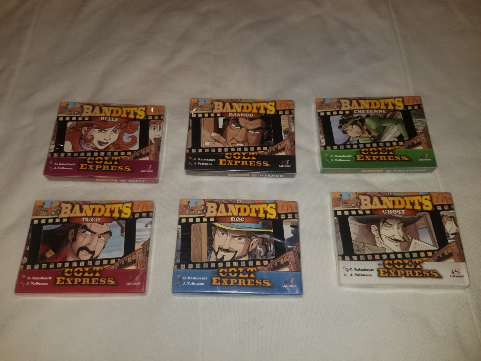 Colt Express Bandits  6 Expansions Doc Tuco Django Ghost Belle board game Cheyan