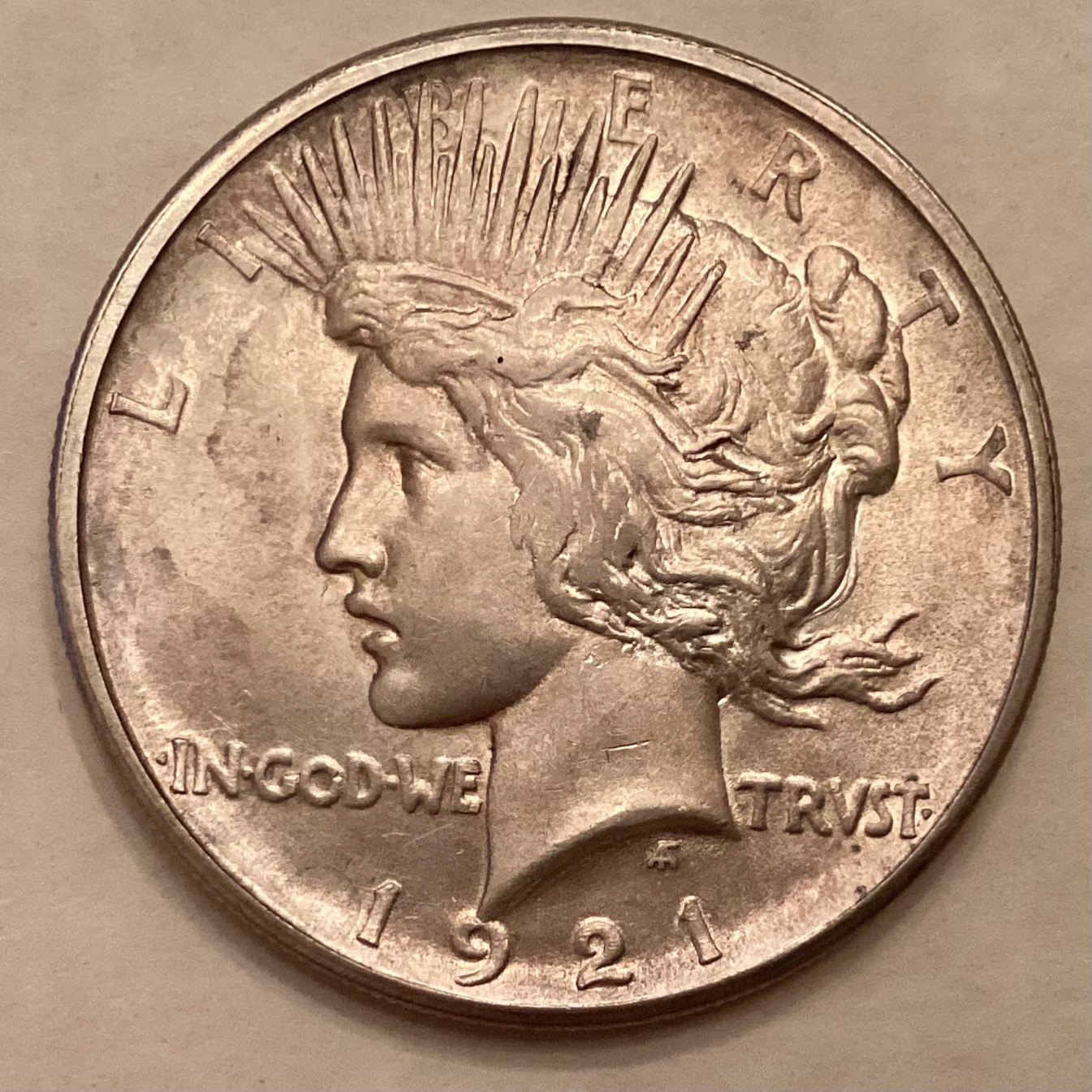 1921 Peace Silver Dollar Uncirculated Unc