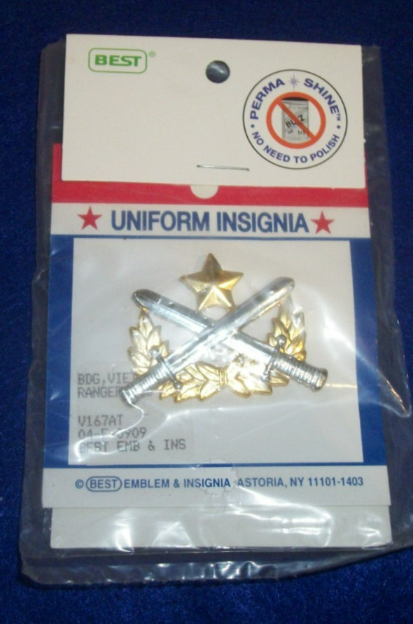 VIETNAM RANGER Uniform Insigna Military Pin Badge NEW Reproduction by Best