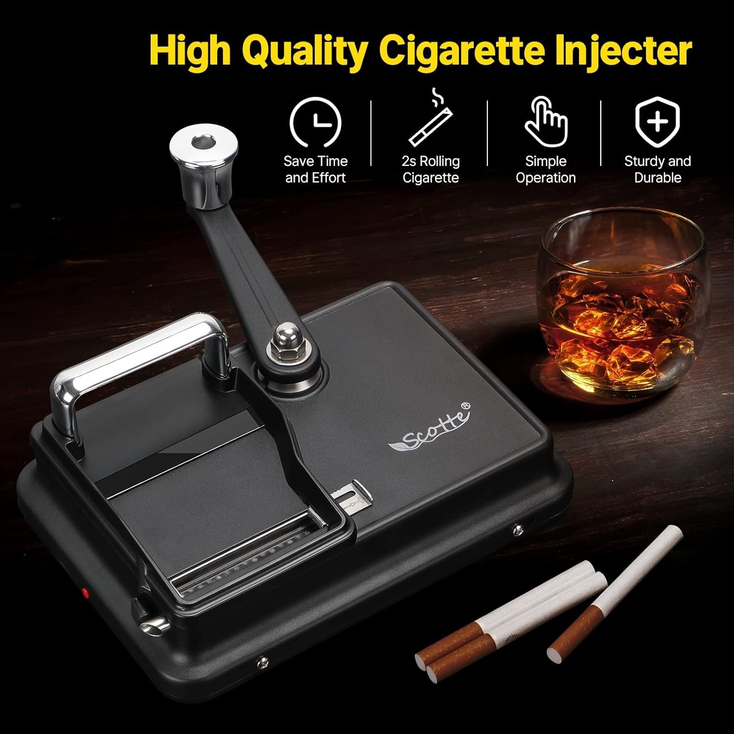Efficient Manual Tobacco Roller - Adjustable