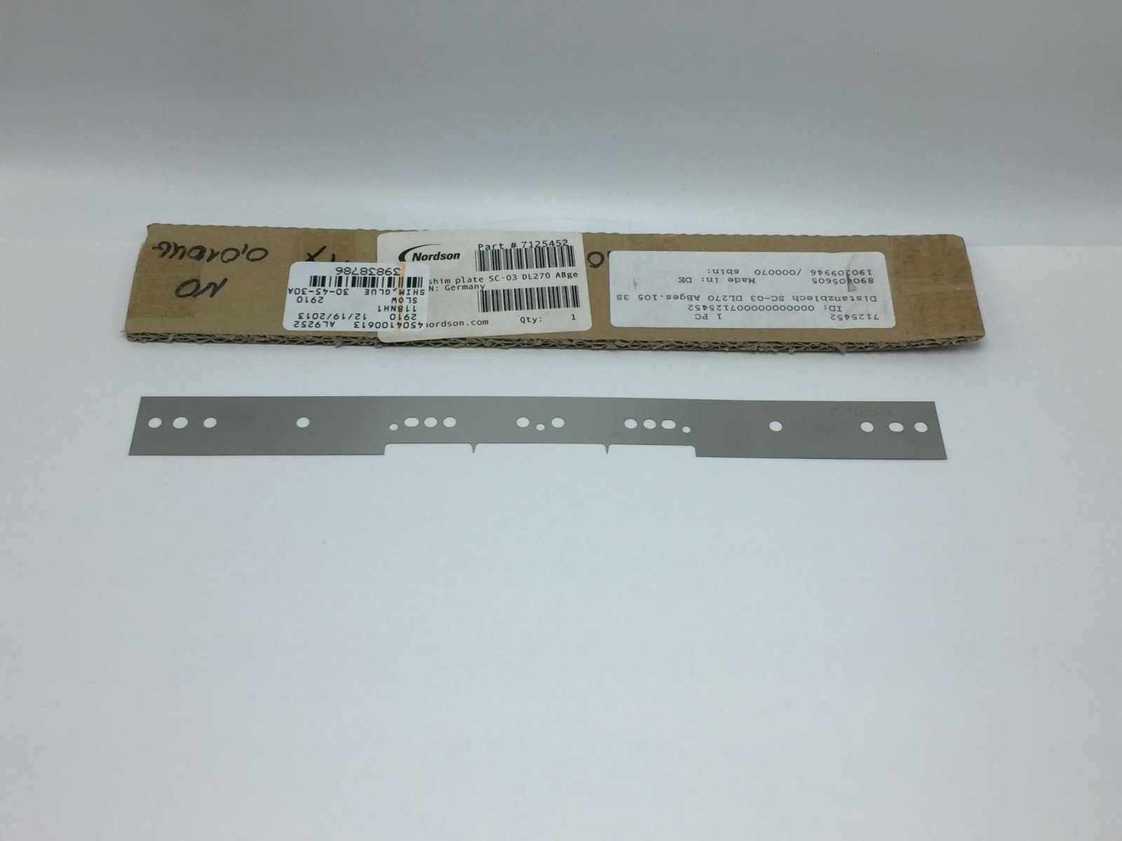 NEW NORDSON 7125452 NEW NORDSON SHIM SC-03 DL270 ABGES.105 3 SLOTS PN# 7125452