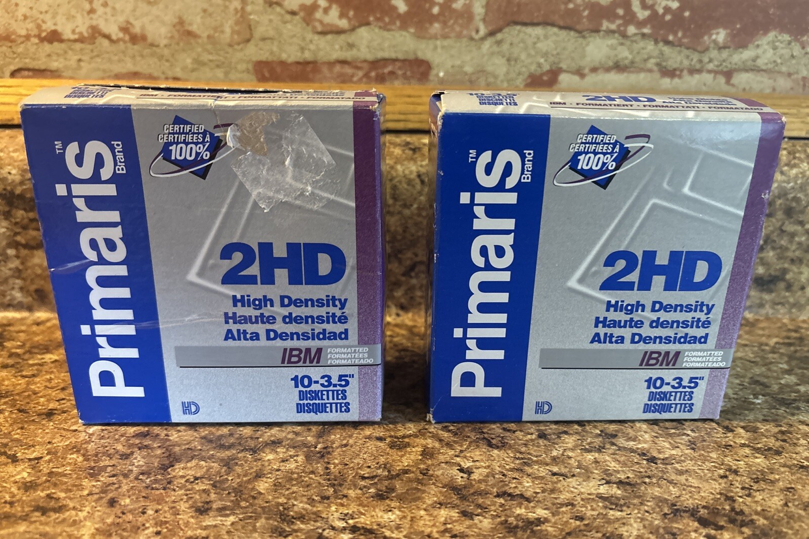 (17) Primaris 3.5" IBM 2HD High Density Diskettes Floppy Disks One New Box + 7