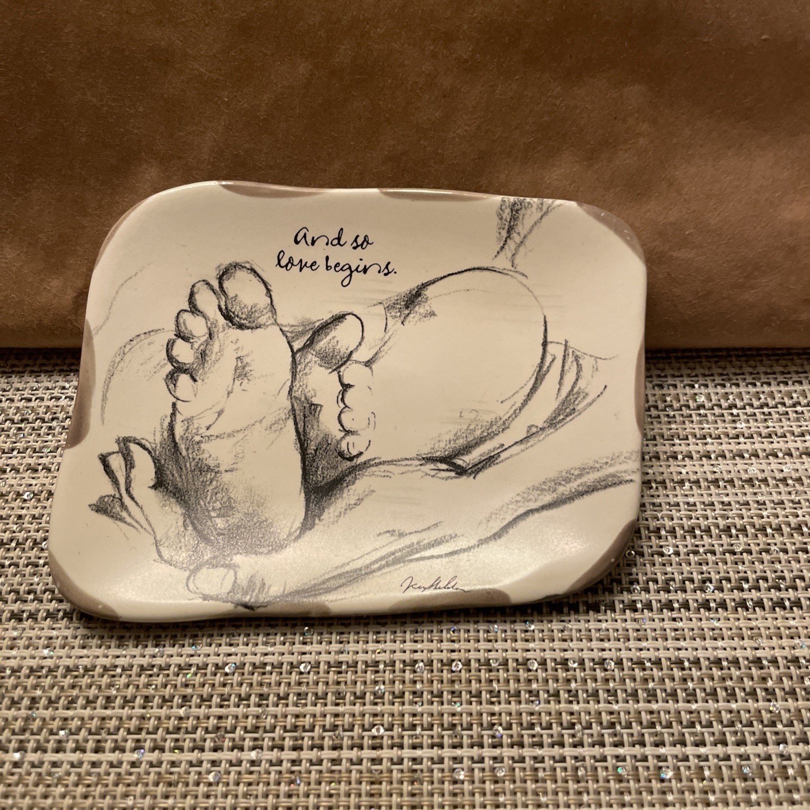 TRINKET DISH “And So Love Begins“ Hallmark