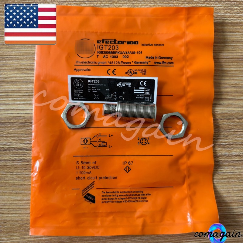 IGT203 NEW INDUCTIVE SENSOR PROXIMITY SWITCH For IFM IGT203