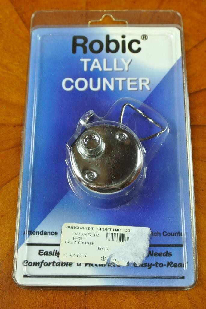 Robic 4 Digit Manual Tally Counter M-357 Number Clicker Hand Metal Counting