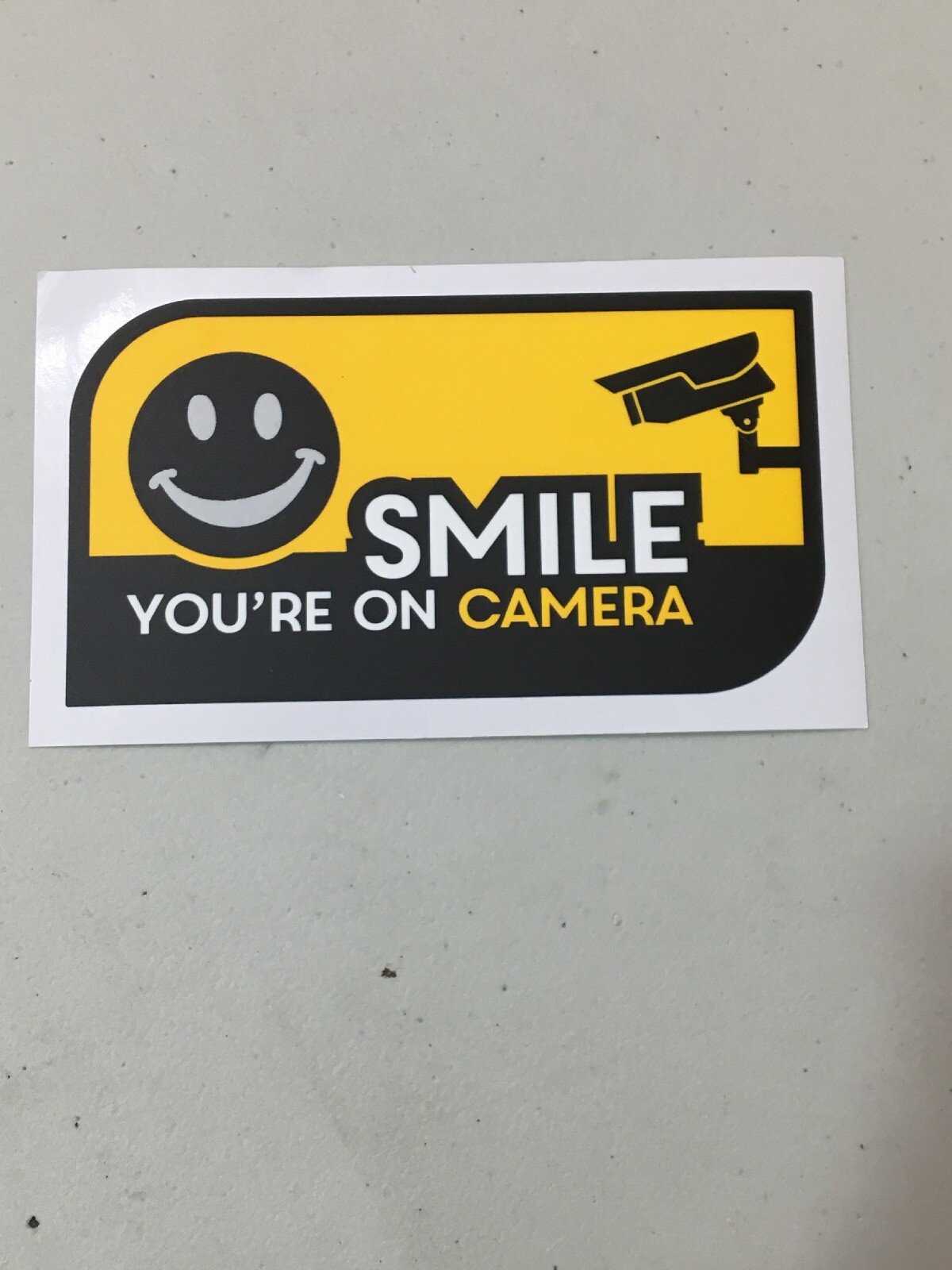 UV Resistant No Fade Security CCTV Warning Sticker  Smile You're on Camera 10 ea