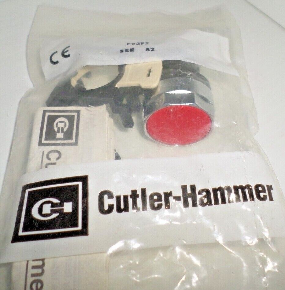 ⭐NEW IN BAG⭐ Cutler Hammer E22P2 Red Pushbutton